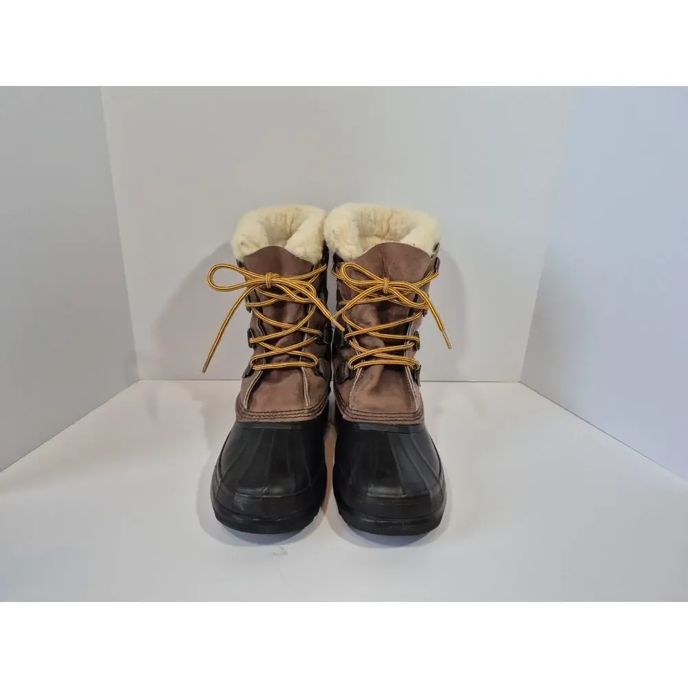 Sorel Kaufman Mens Tan Insulated Winter Snow Boots 10